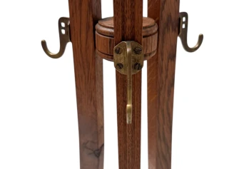 Arts & Crafts Coat Stand or Porte Manteau with Rotating Top, 1900s